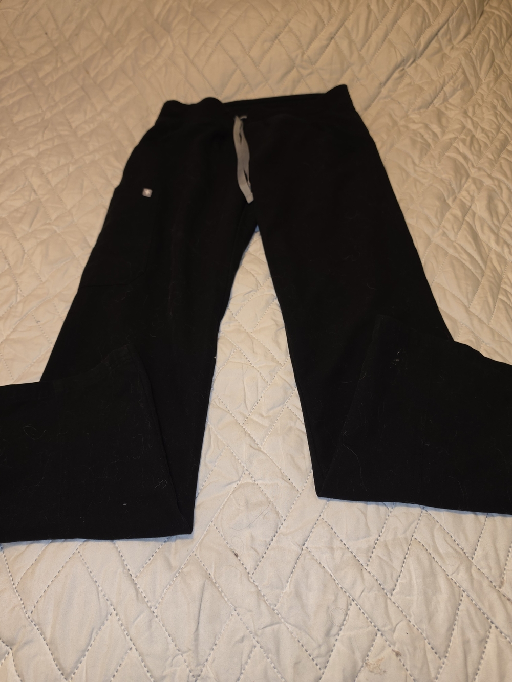 Figs Kids Black Drawstring Scrub Pants